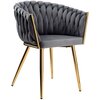 Krzesło EHOKERY Cofton Gold Velvet Grafitowy