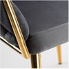 Krzesło EHOKERY Cofton Gold Velvet Grafitowy Styl Glamour