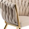 Krzesło EHOKERY Cofton Gold Velvet Beżowy Wysokość [cm] 80