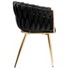 Krzesło EHOKERY Cofton Gold Velvet Czarny Materiał Metal