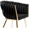 Krzesło EHOKERY Cofton Gold Velvet Czarny Przeznaczenie Do salonu