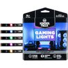 Opakowanie produktu "Kontrol Freek Gaming Lights" przedstawia zestaw taśm LED o długości 2,74 m (9 ft), z napisem "GAMING LIGHTS" na tle stanowiska gamingowego z podświetleniem LED. Na opakowaniu znajdują się informacje: "USB-POWERED LED KIT", "KIT INCLUD