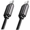 Kabel USB-C - USB-C USAMS z wyświetlaczem LCD Meteor Series SJ744USB02 100W 1.2m Czarny