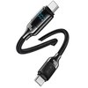 Kabel USB-C - USB-C USAMS z wyświetlaczem LCD HX Series SJ742USB02 100W 1.2m Czarny Rodzaj Kabel