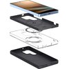 Etui SPIGEN Silicone Fit Mag MagSafe do Samsung Galaxy S25 Ultra Czarny Materiał Mikrofibra
