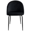 Krzesło EHOKERY Fargo Velvet Czarny (2 szt.) Materiał Metal