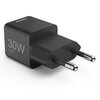 Ładowarka sieciowa HAMA SuperMini GaN PD/QC 30W Czarny Kabel w zestawie Brak