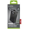 Powerbank SBS 10000 mAh 22.5W PD Czarny Prąd wyjściowy [A] 3
