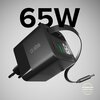 Ładowarka sieciowa SBS GAN 65W + Kabel USB-C Czarny Rodzaj złącza USB-C - 2 szt.