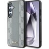 Etui DKNY Leather Checkered Pattern MagSafe do Samsung Galaxy S25 Ciemnoszary