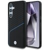 Etui BMW Leather Textured And Smooth MagSafe do Samsung Galaxy S25 Czarny