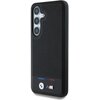 Etui BMW Leather Tricolor Stripe MagSafe do Samsung Galaxy S25+ Czarny Seria telefonu Galaxy S