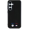 Etui BMW Leather Tricolor Stripe MagSafe do Samsung Galaxy S25+ Czarny Model telefonu Galaxy S25+