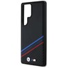 Etui BMW Leather Tricolor Crossing Stripes MagSafe do Samsung Galaxy S25 Ultra Czarny Typ Etui magnetyczne