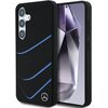 Etui MERCEDES Silicone Contrasted Curves MagSafe do Samsung Galaxy S25 Czarny