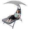 Leżak z parasolem SASKA GARDEN Bergamo 1067087 Szary Załączone wyposażenie Parasol