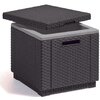 Pufa ogrodowa KETER Ice Cube 213828 Grafitowy Materiał Technorattan