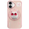 Etui NIMMY Glasses Cool Cat MagSafe do Apple iPhone 16 Różowy