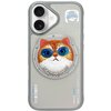 Etui NIMMY Glasses Cool Cat MagSafe do Apple iPhone 16 Szary