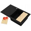 Zlewozmywak PYRAMIS Sparta Plus Lux 1B1D + bateria + deska kuchenna Czarny