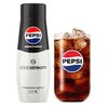 Saturator SODASTREAM Terra Czarny + 3 butelki + Syrop SODASTREAM Pepsi Zero Cukru Limonka 440 ml + Syrop SODASTREAM Pepsi Zero Cukru 440 ml Nabój CO2 w zestawie Tak