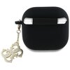 Etui na słuchawki GUESS Silicone 4G Charm do Apple Airpods 4 gen Czarny Wodoodporność Nie