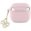 Etui na słuchawki GUESS Silicone 4G Charm do Apple Airpods 4 gen Różowy Wodoodporność Nie