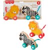 Zabawka FISHER PRICE Drewniane zwierzątka do pchania JFN19 Materiał Drewno