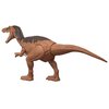 Na zdjęciu znajduje się figurka dinozaura z serii Jurassic World, przedstawiająca Baryonyxa. Figurka ma brązowy kolor z ciemniejszymi akcentami na grzbiecie i szczegółowo odwzorowaną teksturę skóry.