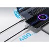 Kabel USB-C USB-C VENTION z wyświetlaczem 100W 2m Czarny Rodzaj Kabel