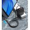 Kabel USB-C USB-C VENTION z wyświetlaczem 100W 2m Czarny Obsługiwane zasilanie [W] do 100