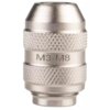 Metalowy adapter do gwintowników z widocznym oznaczeniem "M3-M8" na powierzchni. Produkt ma teksturowaną powierzchnię z wzorem krzyżowym.