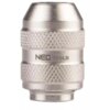 Metalowy adapter z wyraźnym, diamentowym wzorem na powierzchni, z napisem "NEO TOOLS" na środku. Produkt ma cylindryczny kształt i srebrzysty kolor.