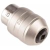 Adapter do gwintowników w kolorze metalicznym z widocznym napisem "M5-M12" oraz logo "NEO TOOLS". Powierzchnia adaptera ma teksturę z krzyżującymi się liniami.