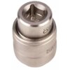 Na zdjęciu znajduje się metalowy adapter do gwintowników z widocznym logo "NEO TOOLS" oraz oznaczeniem "M5-M12". Adapter ma gładką, srebrną powierzchnię z teksturowanym uchwytem.