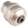 Na zdjęciu znajduje się metalowy adapter do gwintowników z widocznym napisem "NEO TOOLS" oraz oznaczeniem "M13-M19". Adapter ma teksturowaną powierzchnię i kwadratowy otwór na końcu.