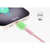 Kabel USB Typ-C - Lightning QUALO Ultimate QKN-CL-16 1.5 m Różowy Złącze 2 Lightning