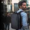 Plecak na laptopa QUALO QPS-W-USB-01 15.6 cali Czarny Funkcje dodatkowe Struktura organizera w przedniej komorze torby