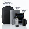Plecak na laptopa QUALO QPS-W-USB-01 15.6 cali Czarny Funkcje dodatkowe Ukryte kieszenie