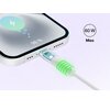 Na zdjęciu widać kabel USB - USB Typ-C podłączony do urządzenia, które pokazuje stan naładowania baterii na poziomie 98%. Obok kabla znajduje się napis "60 W Moc".