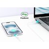Smartfon i laptop połączone są białym kablem USB Typ-C, a na ekranie smartfona widoczny jest wskaźnik naładowania 98%. Obok znajduje się napis "Prędkość 480 Mb/s".