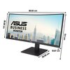 Monitor ASUS VA34VCPSR 34" 3440x1440px 100Hz 4 ms [GTG] Curved Częstotliwość odświeżania obrazu [Hz] 100