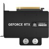 Czarna karta graficzna z widocznym napisem "GEFORCE RTX" oraz logo z tekstem "POWERED BY INNO3D". Na dole znajdują się dwa okrągłe elementy metalowe.