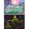 Puzzle RAVENSBURGER Color Star Line Jednorożce w blasku księżyca 13670 (100 elementów) Seria Color Star Line