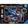 Puzzle RAVENSBURGER Color Star Line Świecące Smoki 13710 (100 elementów)