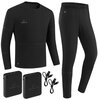 Bielizna podgrzewana MISSION AIR E-Underwear Men Set (rozmiar XL) Czarny + 2 x Powerbank Materiał Poliester