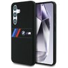 Etui BMW Silicone Middle Tricolor Stripes MagSafe do Samsung Galaxy S25 Czarny