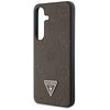 Etui GUESS Grained Hot Stamp Peony Pattern Triangle Logo MagSafe do Samsung Galaxy S25 Brązowy Typ Etui magnetyczne
