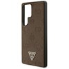 Etui GUESS Grained Hot Stamp Peony Pattern Triangle Logo MagSafe do Samsung Galaxy S25 Ultra Brązowy Typ Etui magnetyczne