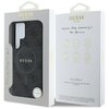 Opakowanie produktu z etui na telefon marki GUESS, z widocznym logo "GUESS EST. 1981" na górze. Na opakowaniu znajdują się ikony z opisami funkcji, a także napis "NEVER STOP DREAMING!! Paul Marciano" oraz informacja o kompatybilności z systemem magnetyczn